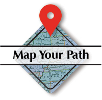 Set GPS and Map Your Path Icon