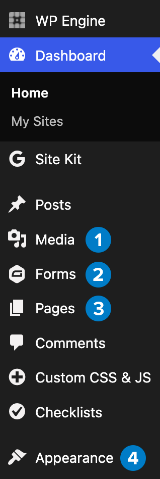 wordpress menu