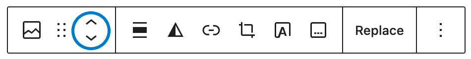 move icon highlighted on block toolbar