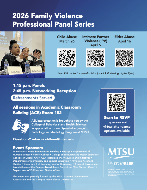 2026 Family Violence Series Flyer