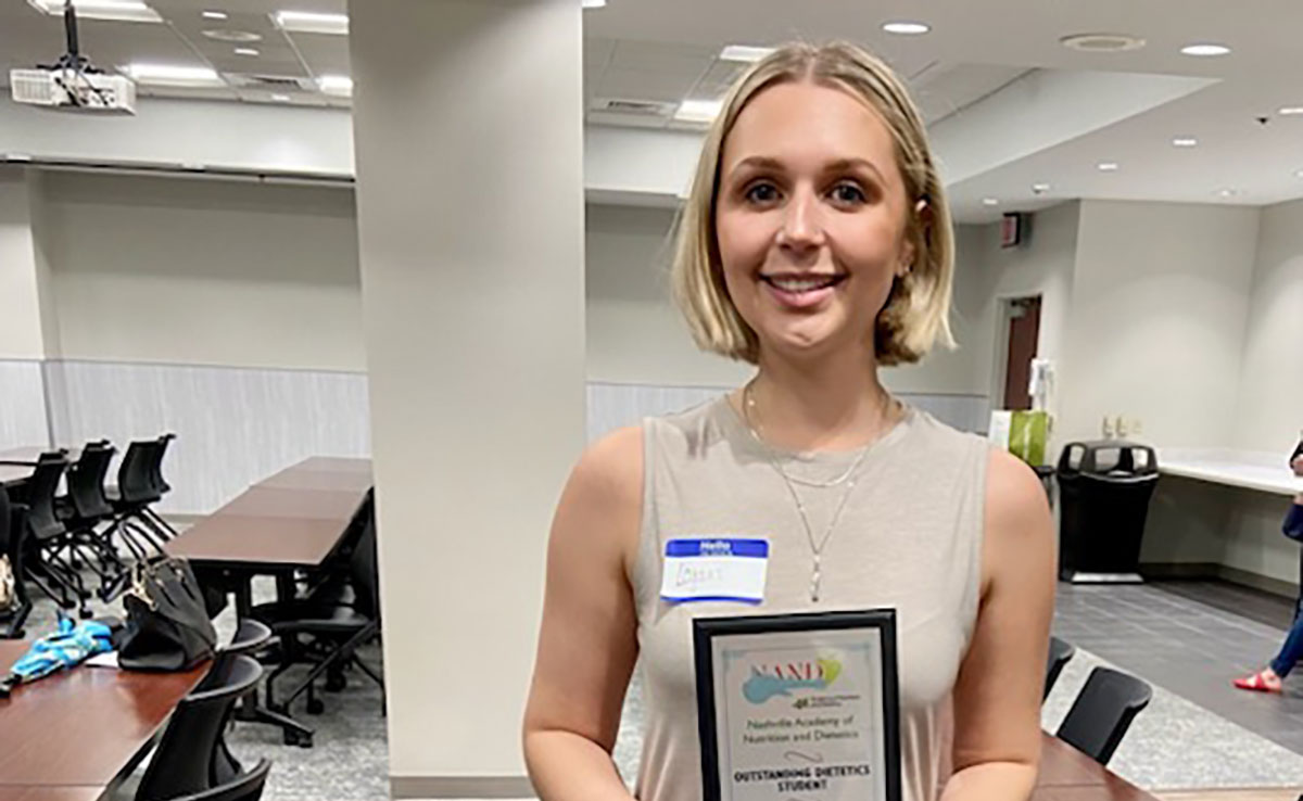 MTSU student wins Nashville Association of Nutrition and Dietetics Outstanding Dietetics Student award
