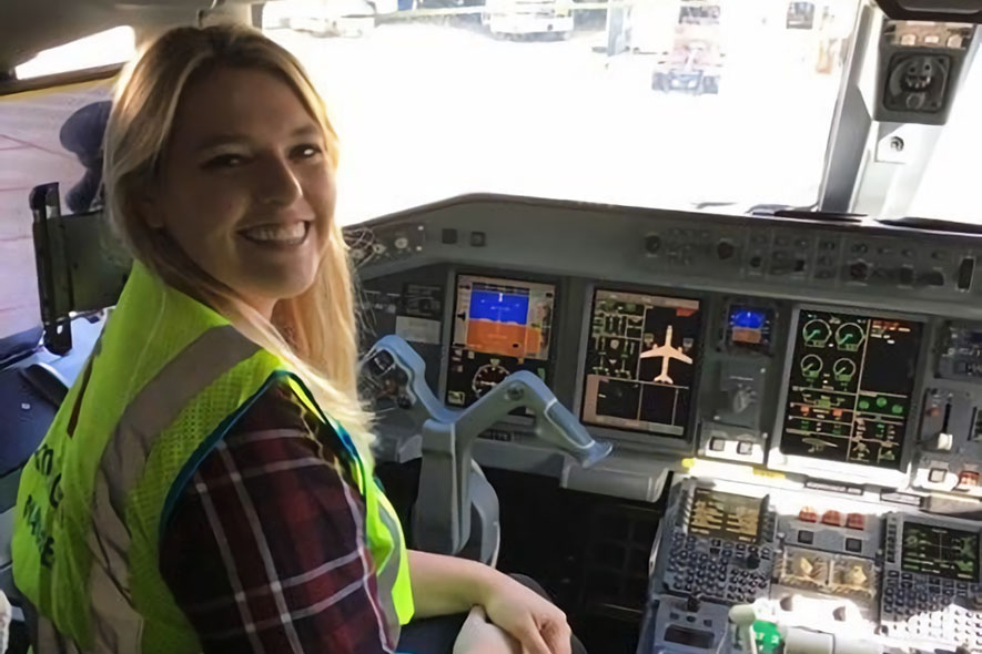 Studies combine her love of aviation and management