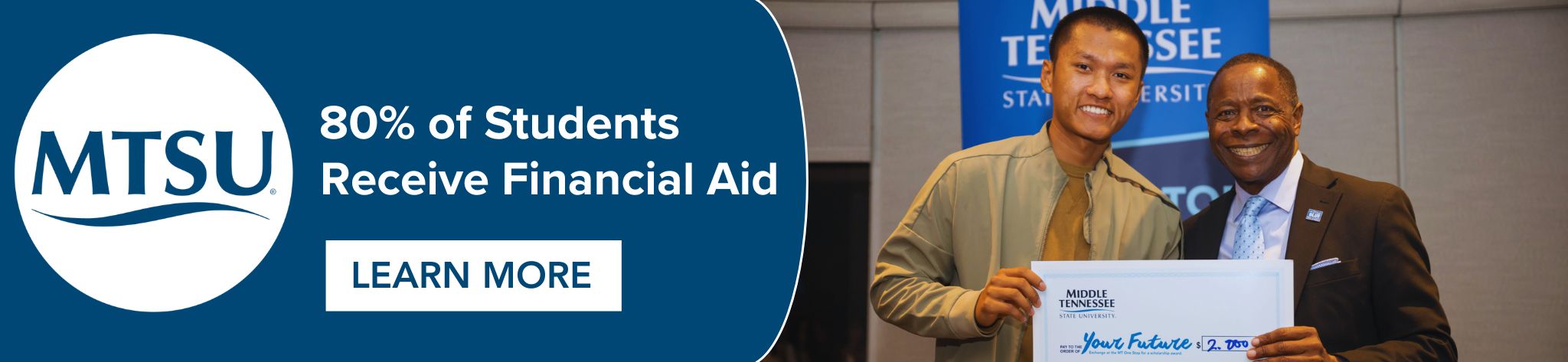 80% of Students Receive Financial Aid